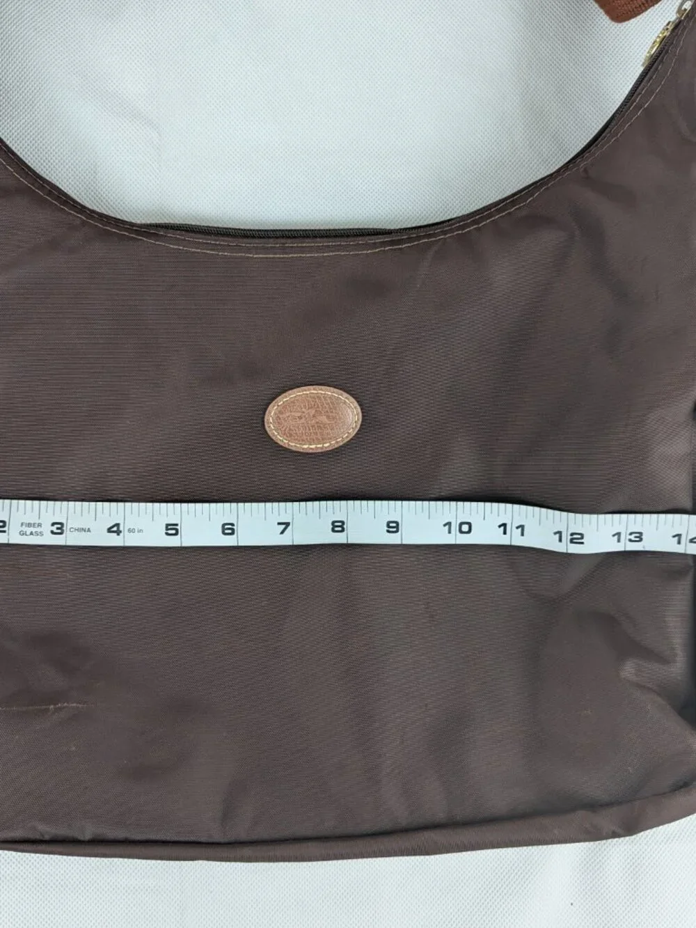Authentic Longchamp le Pliage Hobo Shoulder Crossbody Bag Brown Made in China